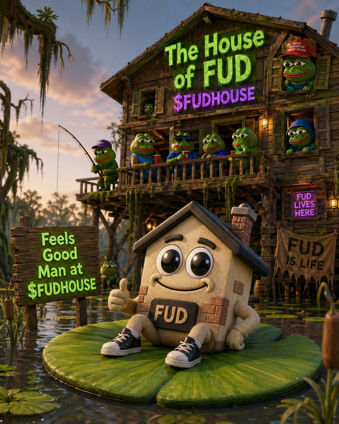 Feels Good Man at $FUDHOUSE